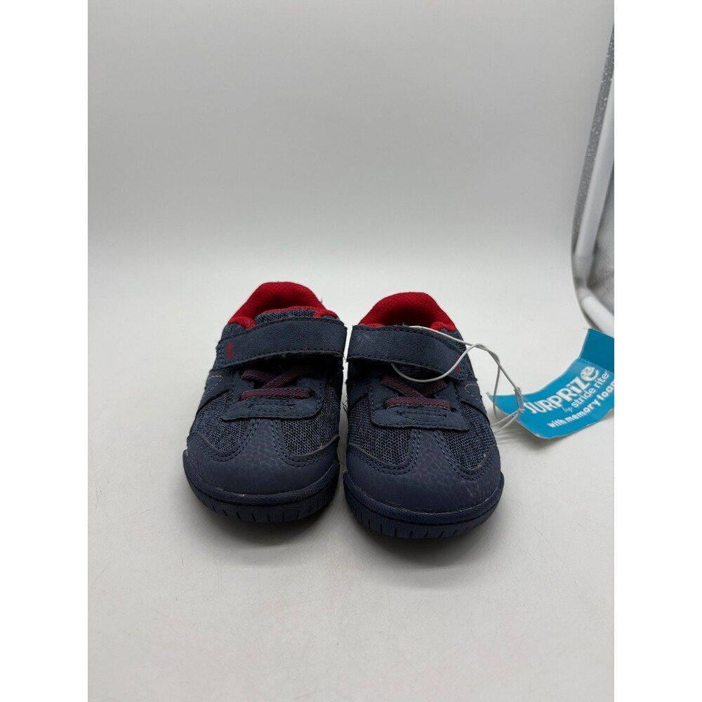 Surprize by Stride Rite Toddler Shoes Size 4 Navy Blue Red Memory Foam Sneakers
